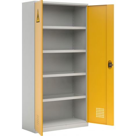 Dulap metalic securizat pentru depozitare substante chimice, dotare laborator scolar, 100 x 50 x 200 cm - poza 2