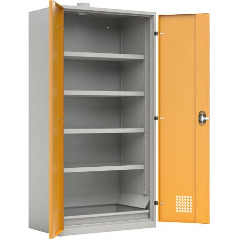 Dulap metalic securizat pentru depozitare substante chimice, dotare laborator scolar, 102 x 60 x 200 cm - poza 3