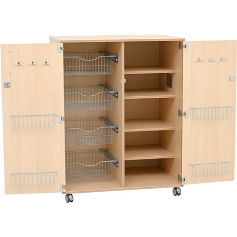 Dulap multifunctional mobil pentru depozitare materiale pedagogice si accesorii, gradinita si cresa - poza 3