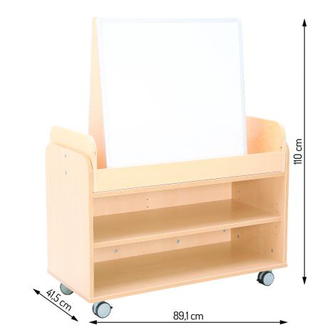 Dulap pe roti cu sevalet dublu pentru gradinita Flexi 61 - poza 2