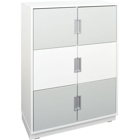 Dulap Quadro L cu 6 compartimente alb - poza 3