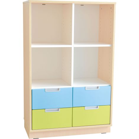 Dulap Quadro L cu 6 compartimente artar cu alb - poza 2