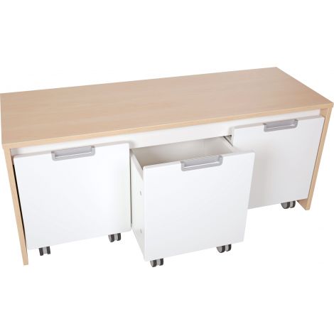 Dulap Quadro masca pentru 3 cutii mici pe roti - poza 2