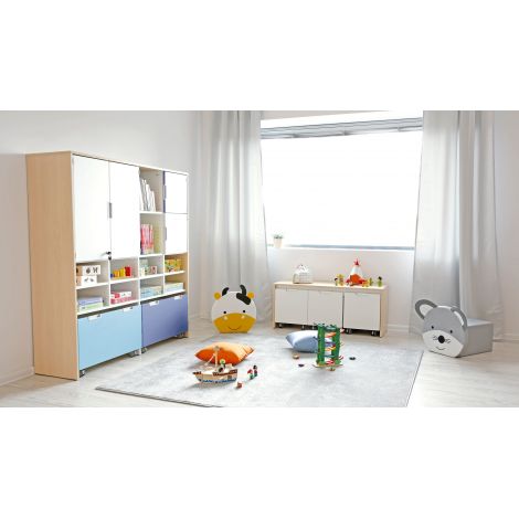 Dulap Quadro masca pentru 3 cutii mici pe roti - poza 4