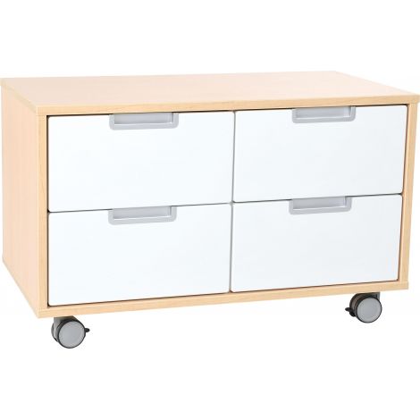 Dulap Quadro S cu roti, pentru 4 sertare - poza 2