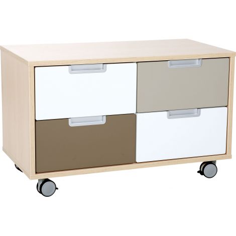 Dulap Quadro S cu roti, pentru 4 sertare - poza 4