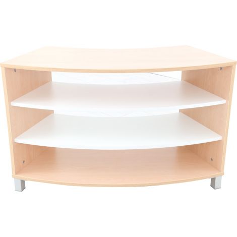 Dulap Quadro S plus curbat alb-artar