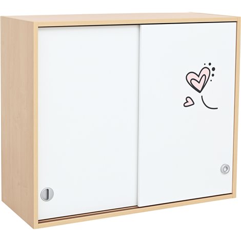 Dulap superior cu inimioare din set mobilier gradinita Gradina cu Povesti - poza 1