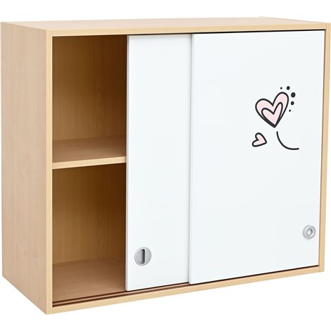 Dulap superior cu inimioare din set mobilier gradinita Gradina cu Povesti - poza 2
