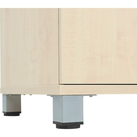 Dulap vestiar profesor K190, cu rafturi si bara pentru haine, 80 x 58 x 190 cm - poza 2