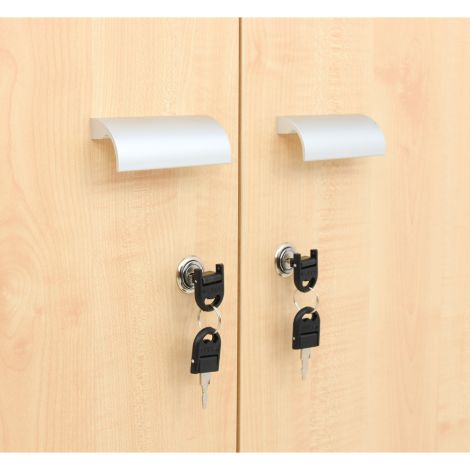 Dulap vestiar profesor K190, cu rafturi si bara pentru haine, 80 x 58 x 190 cm - poza 3
