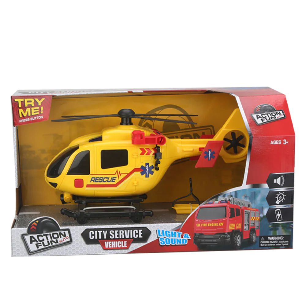 Elicopter de salvare cu sunete si lumini Action Fun - poza 2