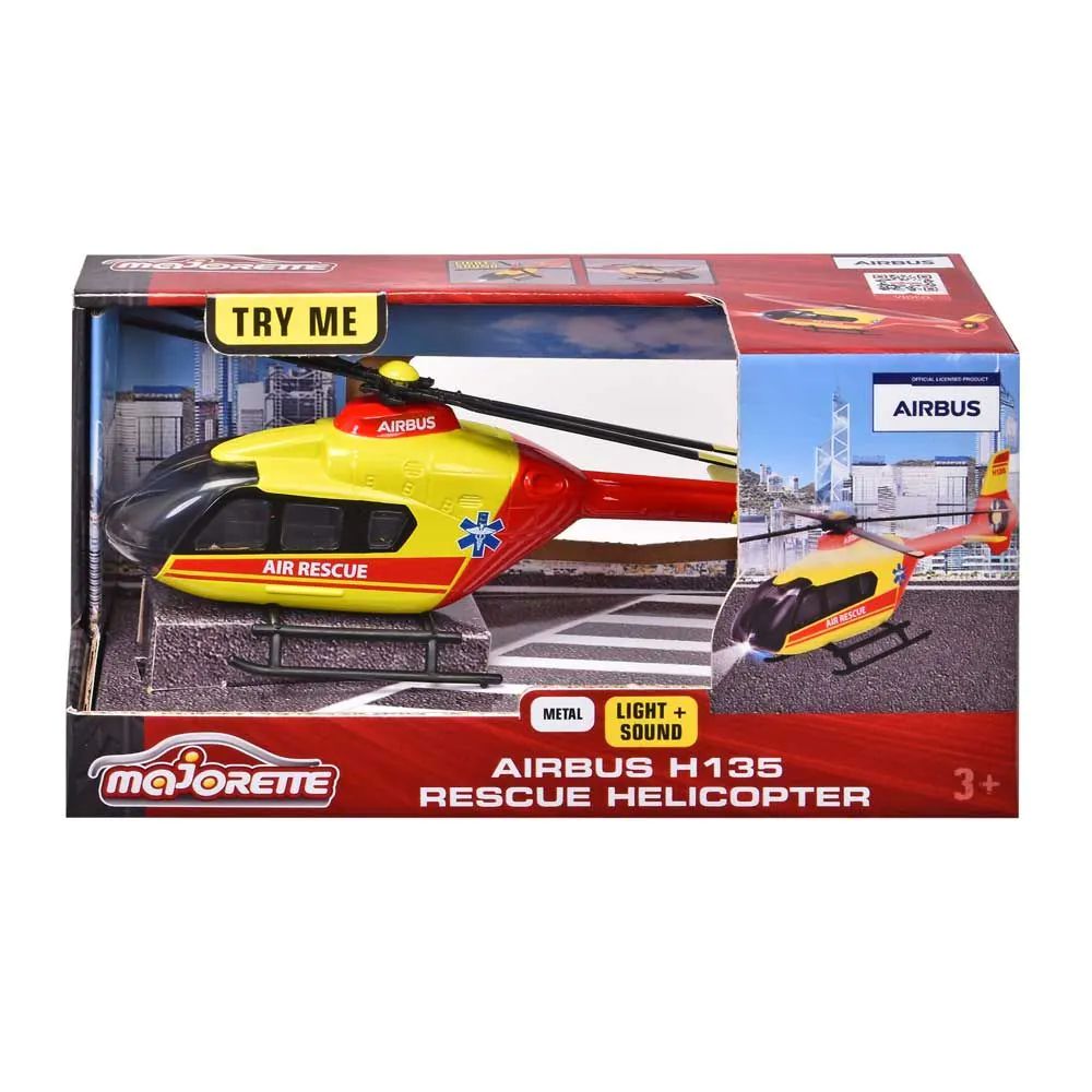 Elicopter de salvare metalic Majorette Airbus H135 cu lumini si sunete 25.5 cm - poza 2