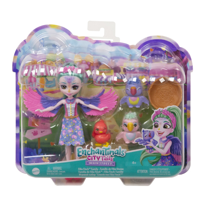 Enchantimals city tails main street familia filiei finch