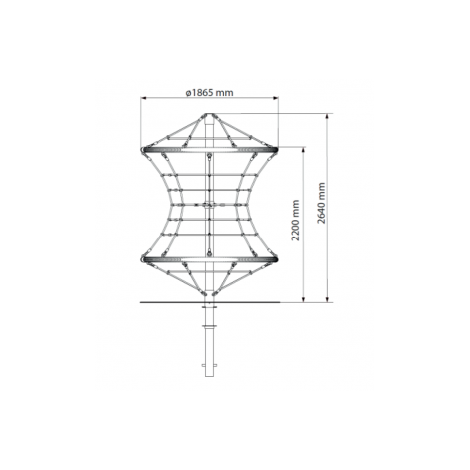 Escalada de catarat KBT Perry, 2.2m, pentru locurile de joaca, uz public - poza 5