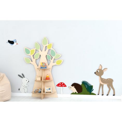 Etajera Copacel cu frunze, mobilier gradinita - poza 5