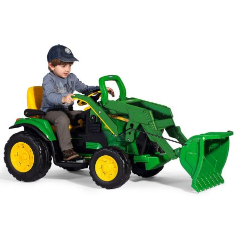 Excavator electric pentru copii John Deere Ground Loader, Peg Perego, 12V, 3 ani + - poza 1
