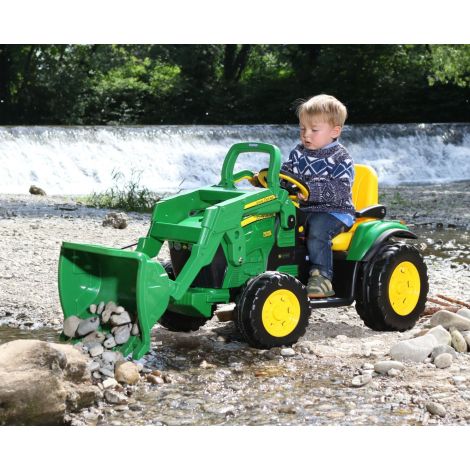 Excavator electric pentru copii John Deere Ground Loader, Peg Perego, 12V, 3 ani + - poza 4
