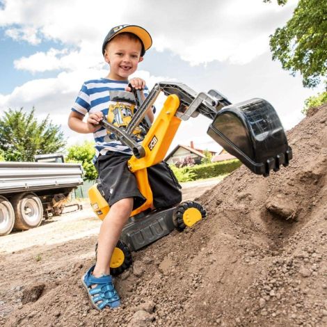 Excavator pe roti pentru copii Rolly Digger 421015 cu licenta CAT - poza 3