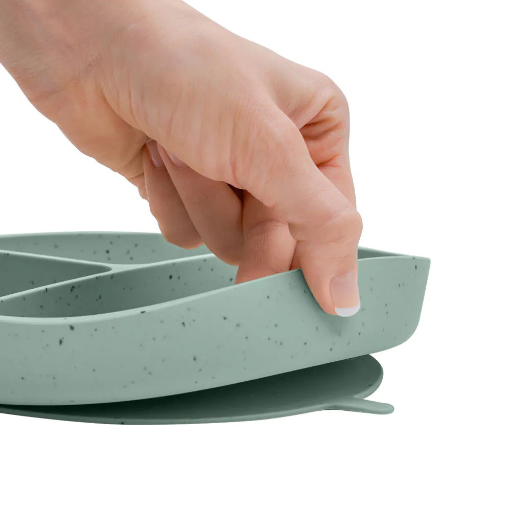Farfurie cu compartimente Kikka Boo Platinum Silicone Sage 600 ml 6 luni+ - poza 3