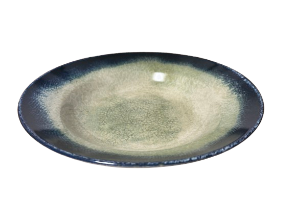 Farfurie pentru servire paste, ceramica,albastru, model Lago, 29 cm