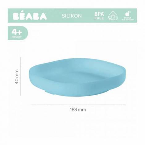 Farfurie silicon cu ventuza bleu - poza 3