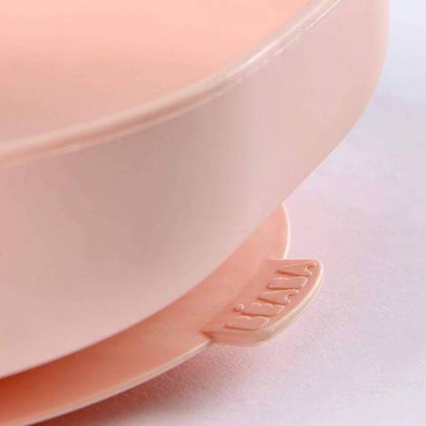 Farfurie silicon cu ventuza roz - poza 1