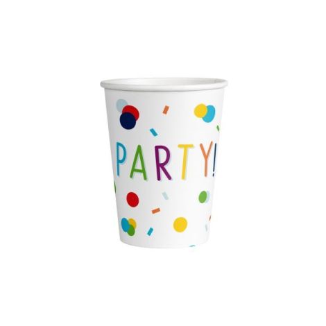 Farfurii aniversare confetti 23 cm - poza 3