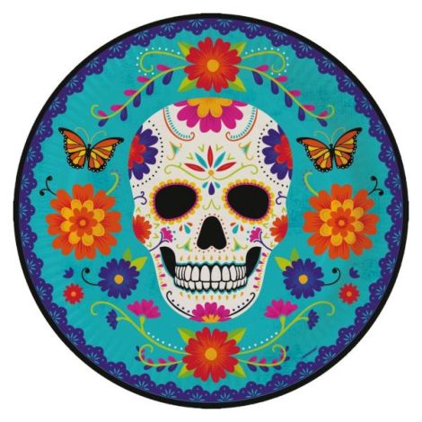Farfurii dia de los muertos 23 cm - poza 4
