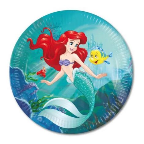 Farfurii petrecere ariel mica sirena 23 cm - poza 1