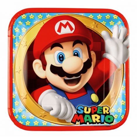 Farfurii petrecere super mario 23 cm - poza 2
