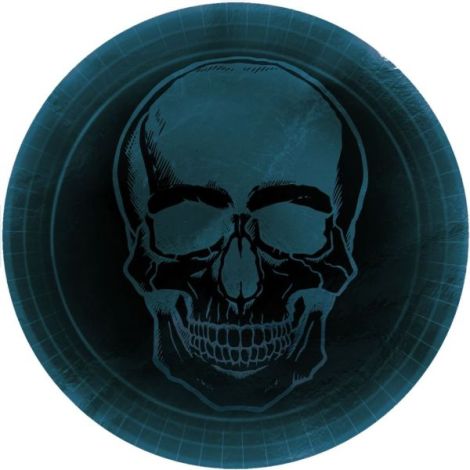 Farfurii schelet halloween 23 cm - poza 2