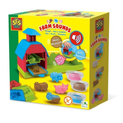 Ferma de jucarie cu sunete, forme de animale si plastilina - poza 1