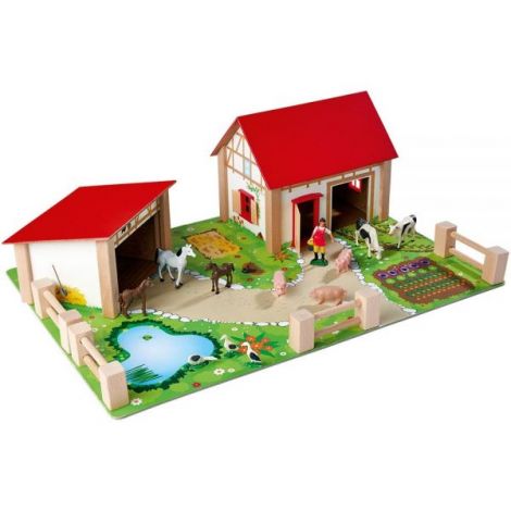 Ferma din lemn Eichhorn 51x36x17 cm cu 20 accesorii - poza 2