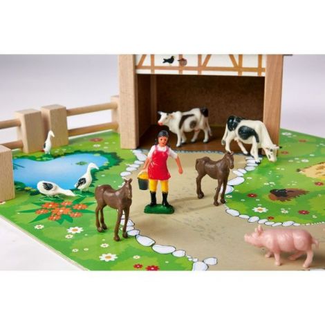 Ferma din lemn Eichhorn 51x36x17 cm cu 20 accesorii - poza 4