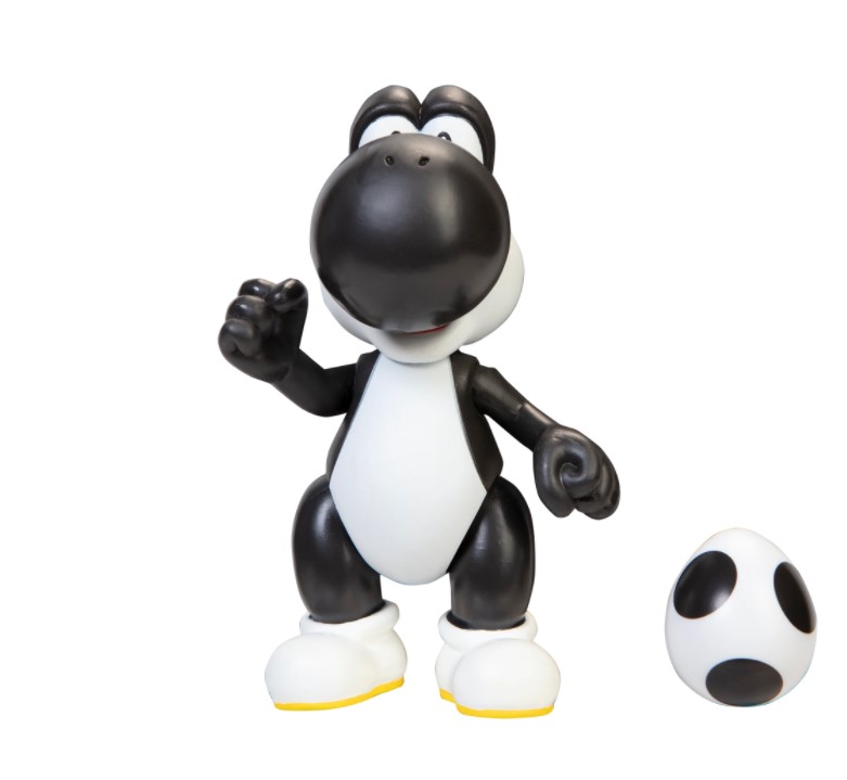 Figurina articulata Super Mario Black Yoshi 10 cm cu ou - poza 1
