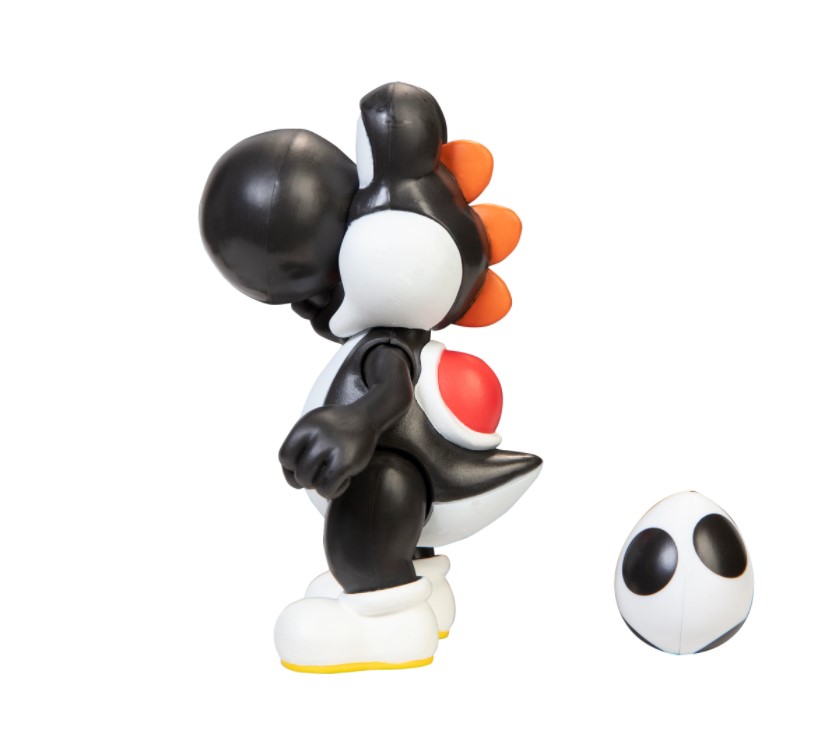 Figurina articulata Super Mario Black Yoshi 10 cm cu ou - poza 5
