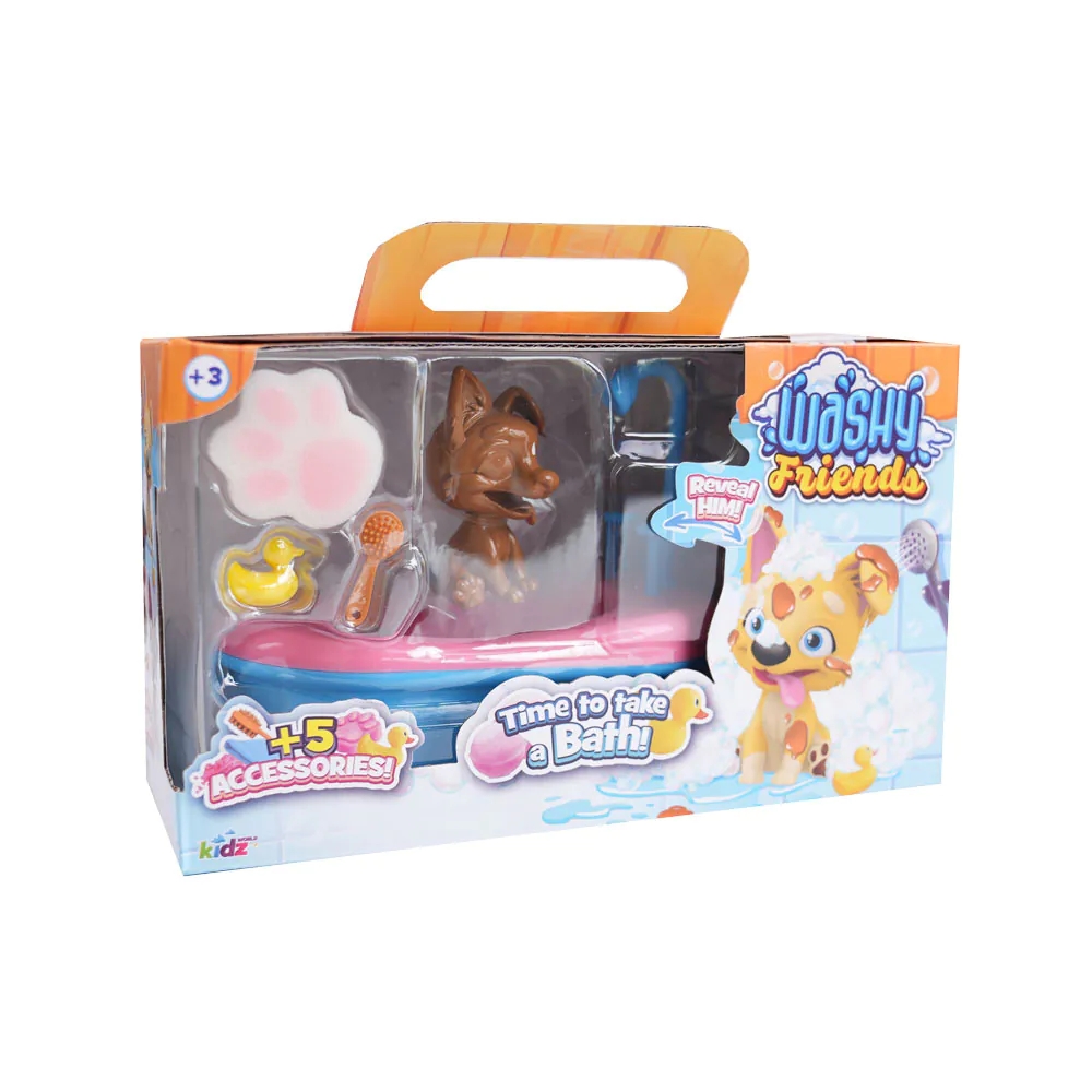 Figurina catelus noroit cu cada Washy Friends Puppy - poza 2