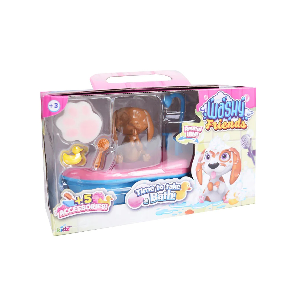 Figurina catelus noroit cu cada Washy Friends Puppy - poza 3