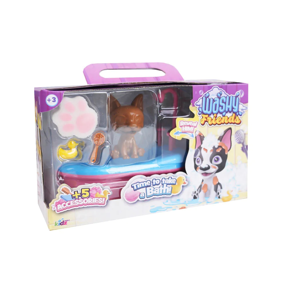 Figurina catelus noroit cu cada Washy Friends Puppy - poza 4
