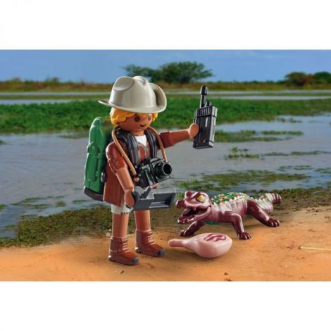 FIGURINA CERCETATOR CU ALIGATOR - poza 1