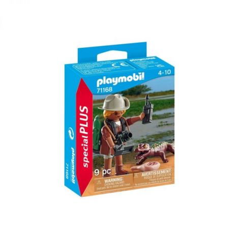 FIGURINA CERCETATOR CU ALIGATOR - poza 2