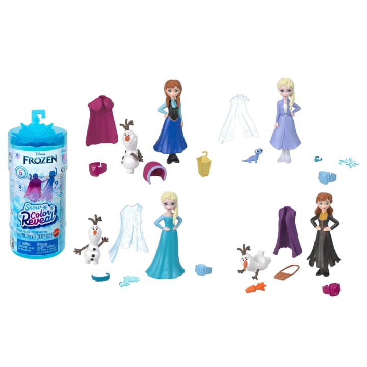 Figurina Colour Reveal Frozen Magic Snow Tranformation cu 6 accesorii surpriza - poza 2