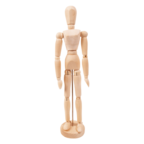 Figurina corp uman cu articulatii mobile, pe suport vertical, pentru pictura, desen - poza 1