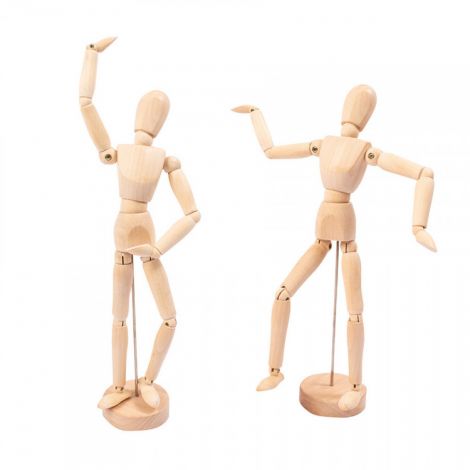 Figurina corp uman cu articulatii mobile, pe suport vertical, pentru pictura, desen - poza 2