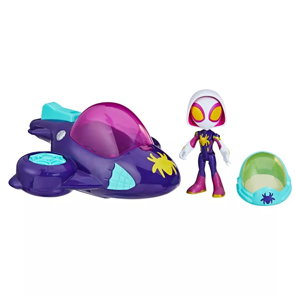 Figurina cu vehicul Hover Spinner Hasbro Marvel Spidey si prietenii sai uimitori - poza 3