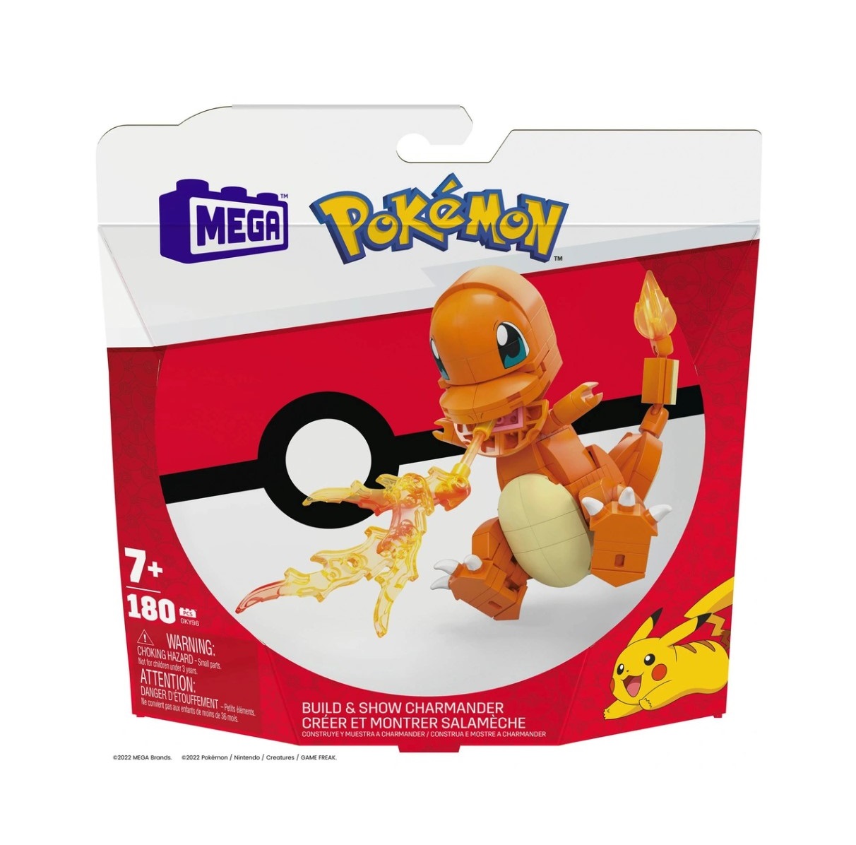 Figurina de asamblat Mega Bloks Construcx Pokemon Charmander 180 piese - poza 2