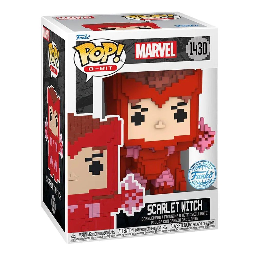 Figurina de colectie Funko Pop 8 Bit Marvel Scarlet Witch Special Edition 1430 Bobble Head - poza 1