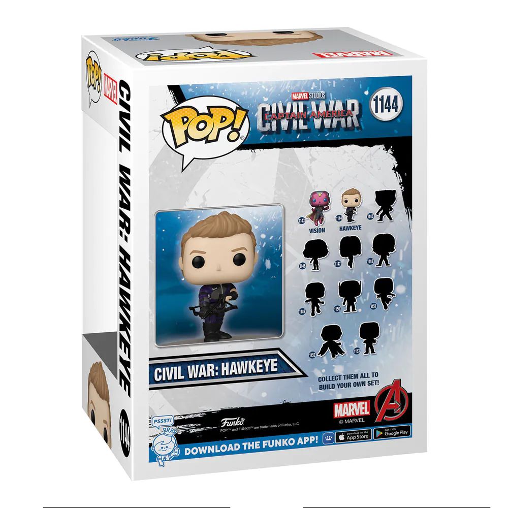 Figurina de colectie Funko Pop Captain America Civil War Hawkeye Special Edition 1144 Bobble Head - poza 2