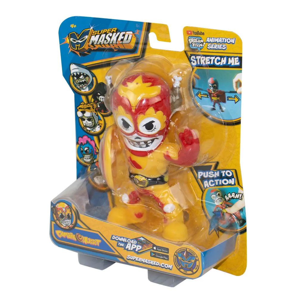 Figurina elastica cu sunete Super Masked Hero Captain Nugget 13 cm - poza 2
